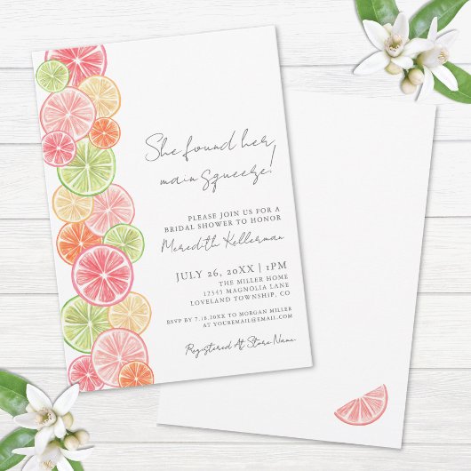 Main Squeeze Citrus Brautparty Einladung