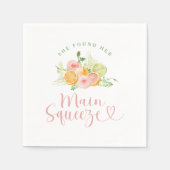 Main Squeeze Citrus Brautparty Serviette (Vorderseite)