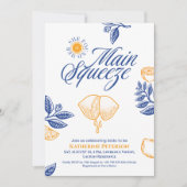 Main Squeeze Citrus Bridal Shower Lemon Bright Einladung (Vorderseite)