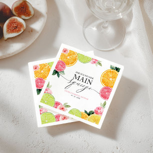 Main Squeeze Citrus Florale Brautparty Serviette