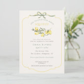 Main Squeeze Citrus Sage Green Bridal Shower Einladung (Stehend Vorderseite)