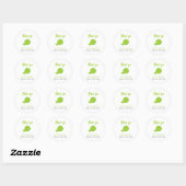 Main Squeeze Green Lime Brautparty-Dankeschöns Runder Aufkleber (Blatt)