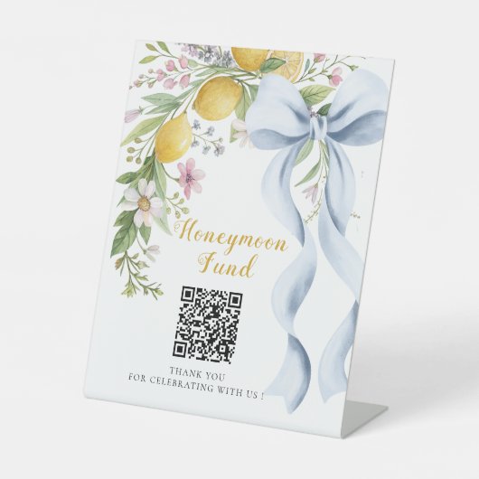 Main Squeeze Honeymoon Fund QR Code Sockelschild (Vorderseite)