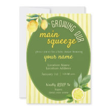 Main Squeeze Lemon Baby Shower Einladung