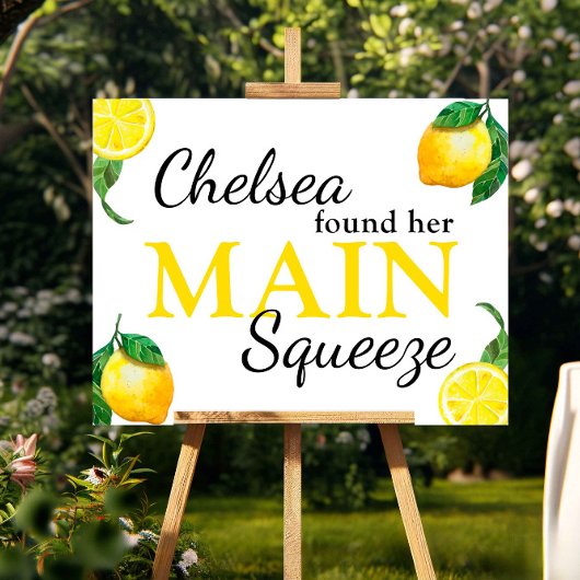 Main Squeeze Lemon Brautparty Custom Poster
