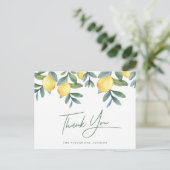 Main Squeeze Lemon Brautparty Danke Postkarte (Stehend Vorderseite)
