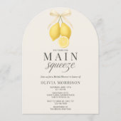 Main Squeeze Lemon Brautparty Einladung (Vorderseite)
