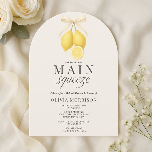 Main Squeeze Lemon Brautparty Einladung