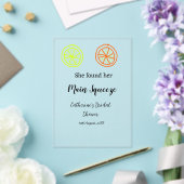 Main Squeeze lemon citrus bridal shower add name d Acryleinladungen (In Situ (Hochzeit))