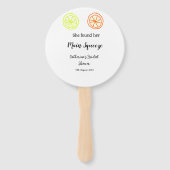 Main Squeeze lemon citrus bridal shower add name d Fächer (Rückseite)