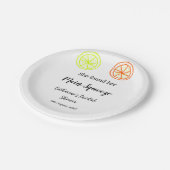 Main Squeeze lemon citrus bridal shower add name d Pappteller (Schrägansicht)