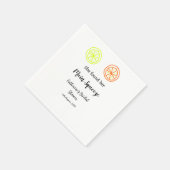 Main Squeeze lemon citrus bridal shower add name d Serviette (Ecke)