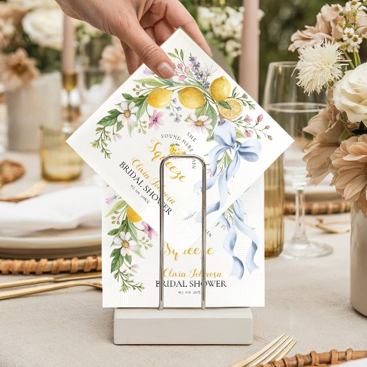 Main Squeeze Lemon Citrus Bridal Shower Serviette