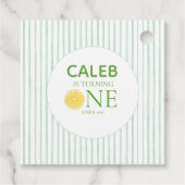 Main squeeze Lemon First Birthday Geschenkanhänger (Rückseite)