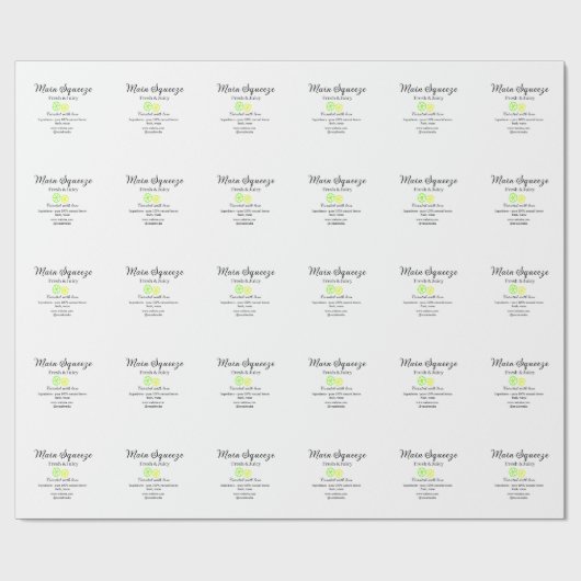 Main squeeze lemon juice homemade business name  geschenkpapier (Flach)