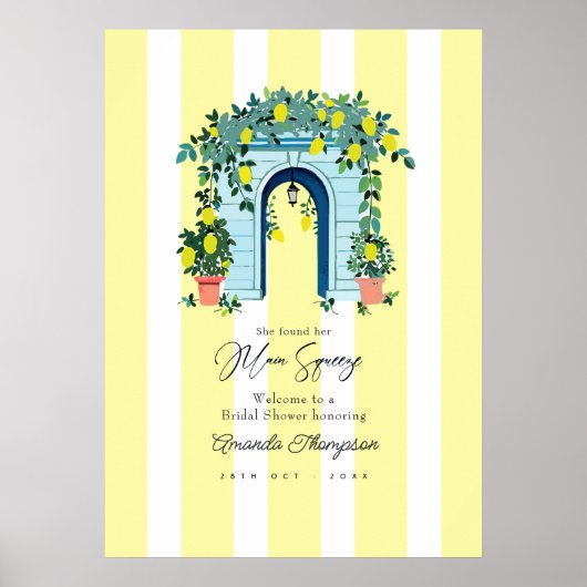Main Squeeze Lemon Junggesellinnenabschied Willkom Poster (Vorne)