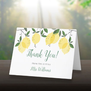 Main Squeeze Lemon Script Junggesellinnenabschied Dankeskarte