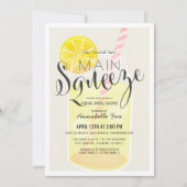 Main Squeeze Lemonade Jar VIrtual Brautparty Einladung (Vorderseite)