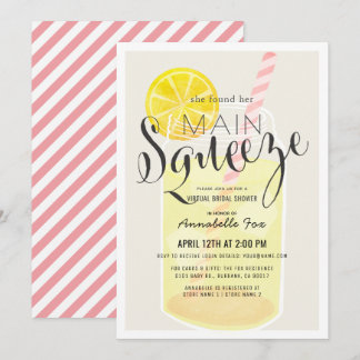 Main Squeeze Lemonade Jar VIrtual Brautparty Einladung