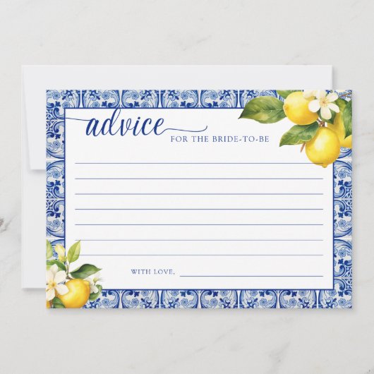 Main Squeeze Lemons Advice for the Bride Einladung (Vorderseite)