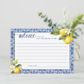 Main Squeeze Lemons Advice for the Bride Einladung (Stehend Vorderseite)