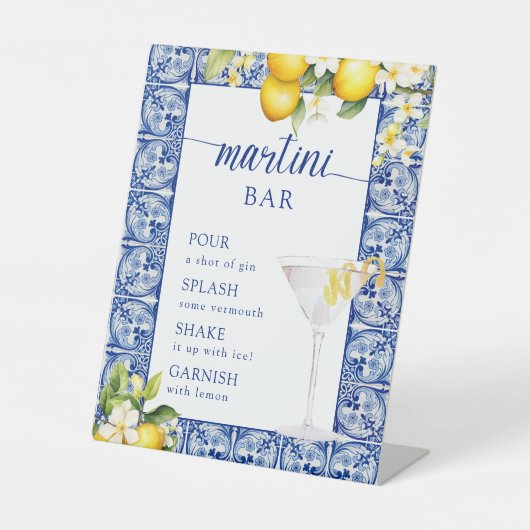 Main Squeeze Lemons Brautparty Martini Bar Sockelschild (Vorderseite)