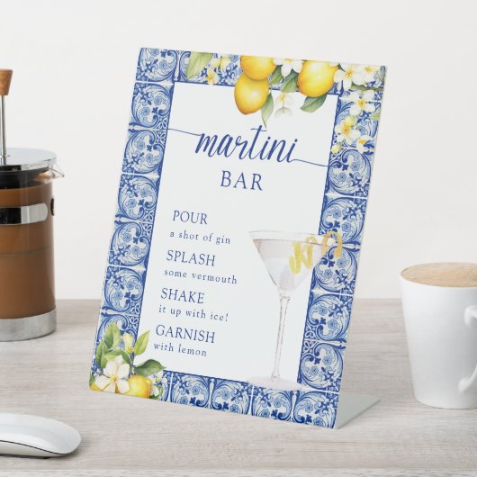 Main Squeeze Lemons Brautparty Martini Bar Sockelschild (In SItu)