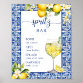 Main Squeeze Lemons Brautparty Spritz Bar Poster (Vorne)