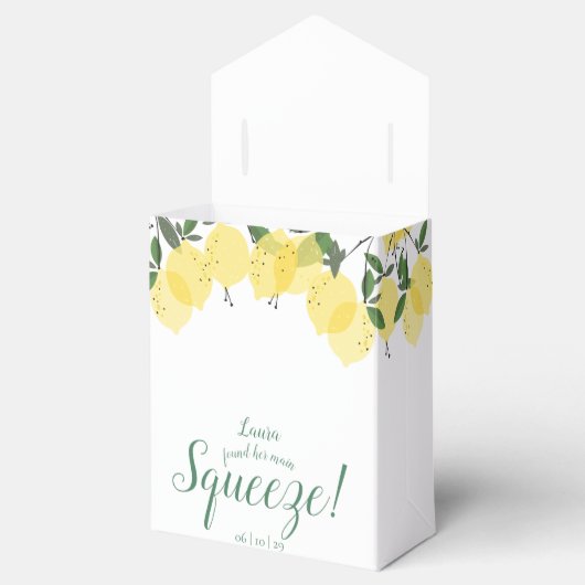 Main Squeeze Lemons Bridal Shower Geschenkschachtel (Geöffnet)