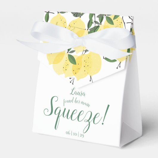 Main Squeeze Lemons Bridal Shower  Geschenkschachtel (Vorderseite)