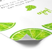 Main Squeeze Lime Brautparty Mimosa-Bar-Schild Poster (Ecke)
