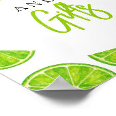 Main Squeeze Lime Bridal Shower Cards & Gifts Sign Poster (Ecke)