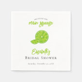 Main Squeeze Lime Green Bridal Shower Paper Napkin Serviette (Vorderseite)