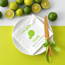 Main Squeeze Lime Green Bridal Shower Paper Napkin Serviette