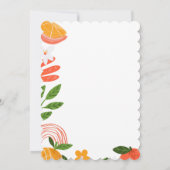 Main Squeeze orange Bridal Shower Bright Einladung (Rückseite)