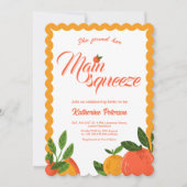 Main Squeeze orange Bridal Shower Bright Einladung (Vorderseite)
