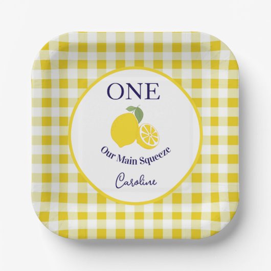 Main Squeeze Paper Plate Kids Birthday Pappteller (Vorderseite)