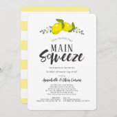 Main Squeeze Simple Lemon Brautparty per Mail Einladung (Vorne/Hinten)