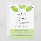 Main Squeeze Tropical Citrus Green Bridal Shower  Einladung (Vorderseite)