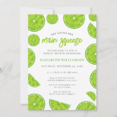  Main Squeeze Watercolor Lime Green Bridal Shower Einladung (Vorderseite)