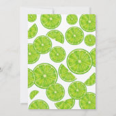 Main Squeeze Watercolor Limettengrüner Brautdusche Einladung (Rückseite)