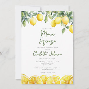 Main Squeeze Watercolor QR Code Brautparty-Einladu Einladung