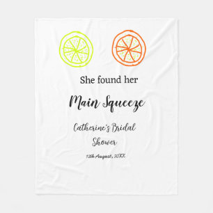 Main Squeeze Zitrone Zitrus Hochzeitsdusche Name e Fleecedecke