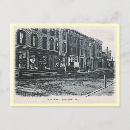 Main St, Bound Brook, New Jersey Vintag Postkarte (Vorderseite)