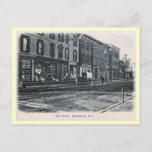 Main St., Bound Brook, New Jersey Vintage Postkarte