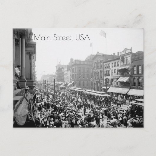 Main St., Buffalo, N.Y. Postkarte (Vorderseite)