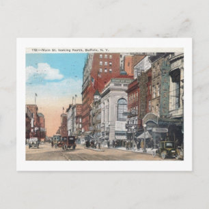 Main St., Buffalo, New York Vintag Postkarte