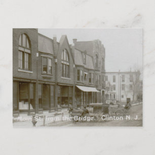 Main St., Clinton, New Jersey 1909 Postkarte