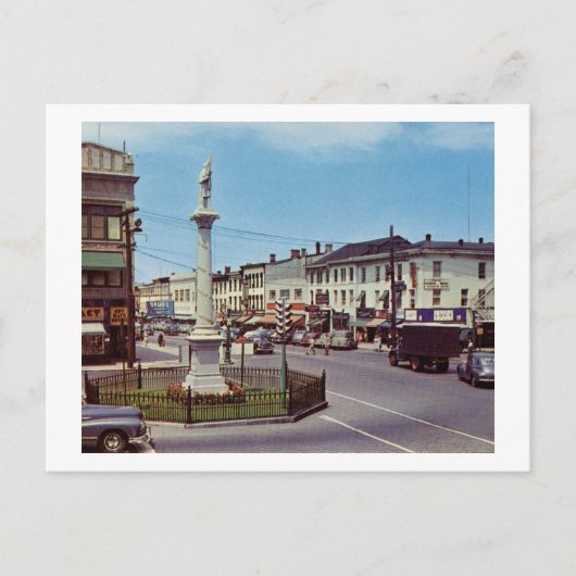 Main St., Danbury, Connecticut Vintag Postkarte (Vorderseite)