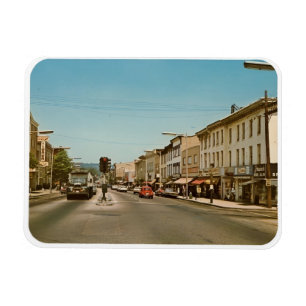 Main St, Danbury, CT Vintag Postcard Magnet